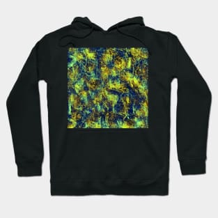 Yellow Blue Brown Abstract Hoodie